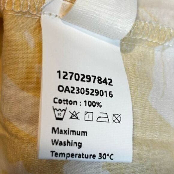 Commense yellow plumeria Two piece midi skirt and matching top Size Small New - Picture 12 of 14